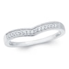 Thumbnail Image 1 of 1/10 CT. T.W. Diamond Vintage-Style Contour Band in 10K White Gold