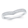 Thumbnail Image 0 of 1/10 CT. T.W. Diamond Vintage-Style Contour Band in 10K White Gold