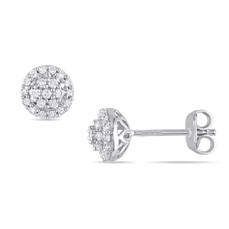 1 4 Ct T W Composite Diamond Stud Earrings In Sterling Silver 1 4 Ct T W Composite Diamond Stud Earrings In Sterling Silver