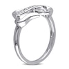 Thumbnail Image 2 of 1/20 CT. T.W. Diamond Double Heart Infinity Ring in Sterling Silver