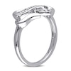 Thumbnail Image 1 of 1/20 CT. T.W. Diamond Double Heart Infinity Ring in Sterling Silver