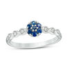 Thumbnail Image 1 of Cherished Promise Collection™ Blue Sapphire and Diamond Accent Promise Ring in 10K White Gold