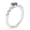 Thumbnail Image 2 of Cherished Promise Collection™ Blue Sapphire and Diamond Accent Promise Ring in 10K White Gold