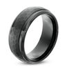Thumbnail Image 2 of Triton 9.0mm Comfort Fit Honeycombed Black Tungsten Wedding Band
