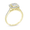 Thumbnail Image 2 of 1/2 CT. T.W. Multi-Diamond Cushion Frame Engagement Ring in 10K Gold