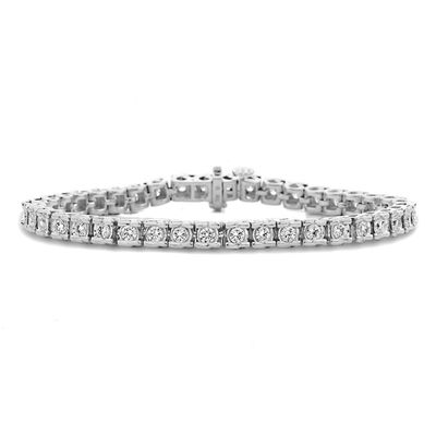 20078 14K WHITE GOLD 3CT DIAMOND TENNIS BRACELET - Gemelli Jewelers