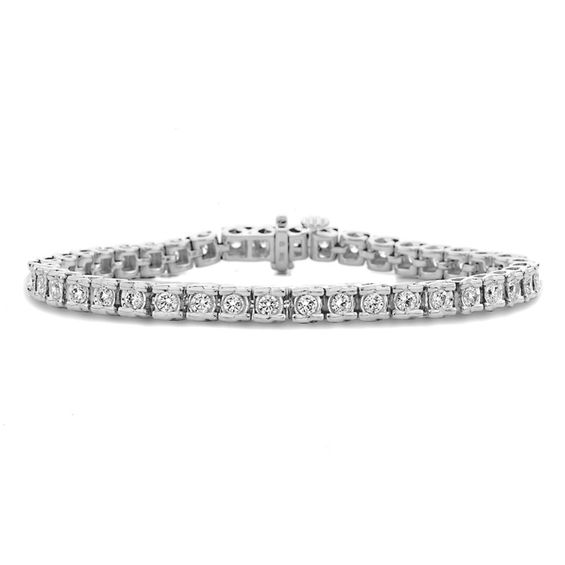 3/4 CT. T.W. Diamond Tennis Bracelet in 14K White Gold (I/I2) | View ...