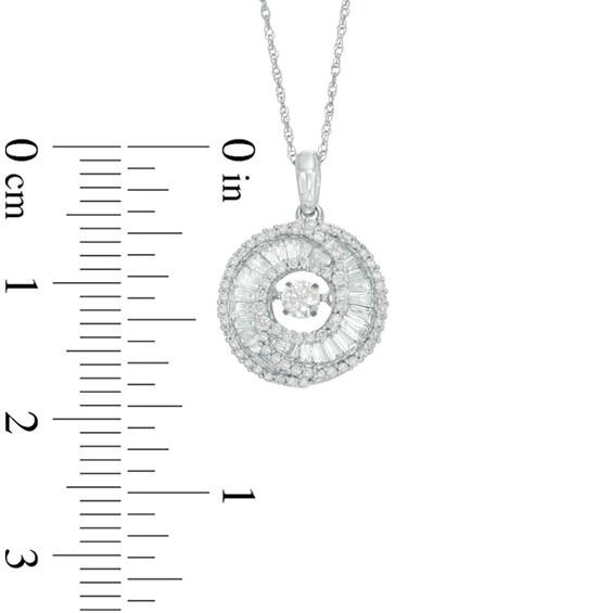 5/8 CT. T.w. Diamond Swirl Pendant in 14K White Gold