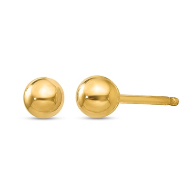 14kt Solid Yellow Gold Stud Earrings Polished Ball Bead Studs 14k 14 kt 14kt Solid Yellow Gold Stud Earrings Polished Ball Bead Studs 14k 14 kt