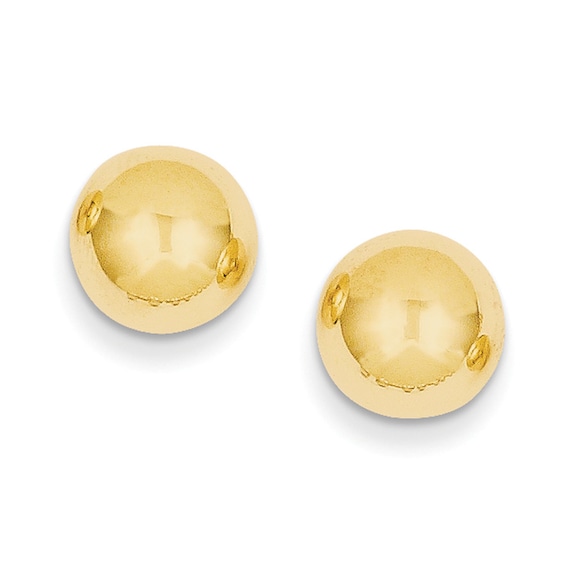 9.0mm Ball Stud Earrings in 14K Gold