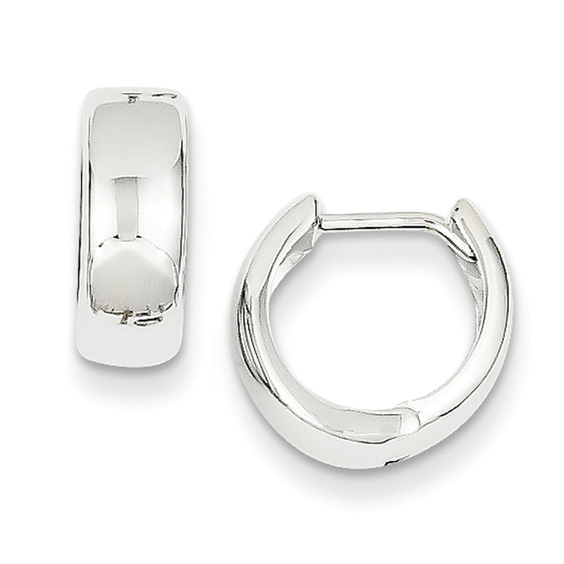 12.0mm Hoop Earrings in 14K White Gold