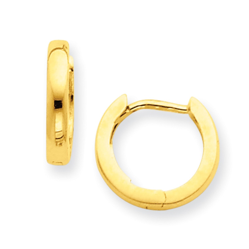 2.25 x 8.0mm Hoop Earrings in 14K Gold