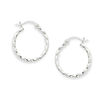 Thumbnail Image 1 of 15.0mm Twisted Hoop Earrings in 14K White Gold