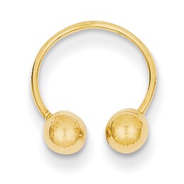 Single 12.0mm Open Hoop Earring in 14K Gold