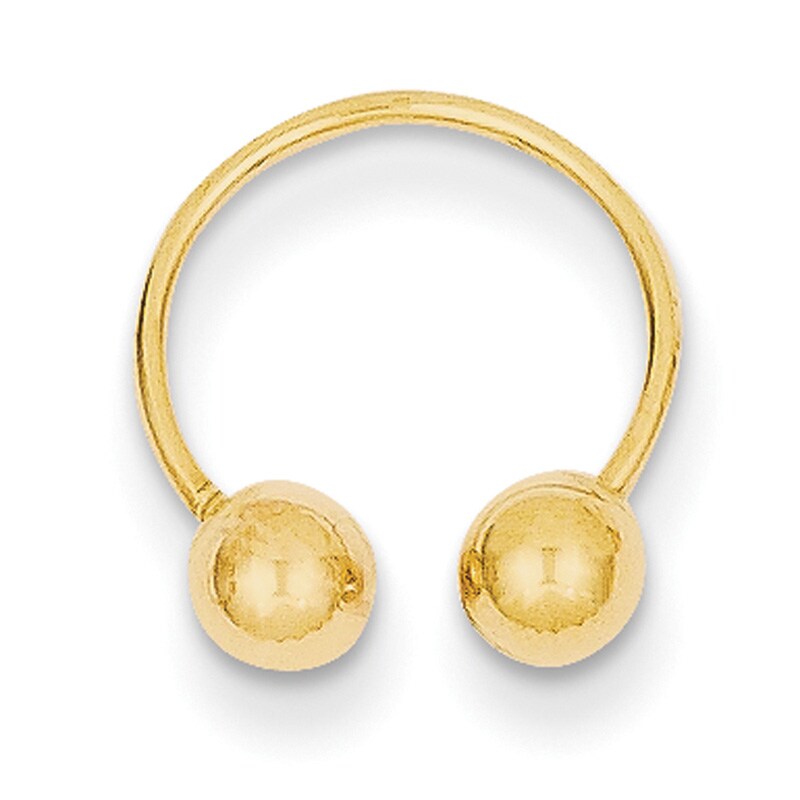 Main Image 1 of Single 12.0mm Open Hoop Earring in 14K Gold