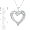 Thumbnail Image 2 of 2 CT. T.W. Diamond Crossover Heart Pendant in 10K White Gold