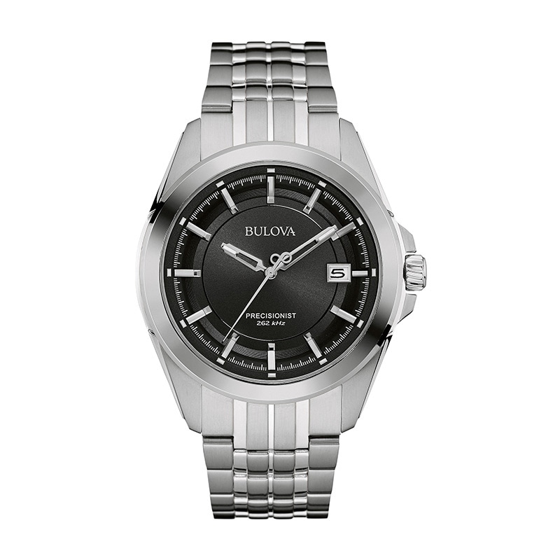 Main Image 1 of Men's Bulova Precisionist Watch with Black Dial (Model: 96B252)