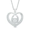 Thumbnail Image 0 of 1/4 CT. T.W. Diamond Infinity in Heart Pendant in 10K White Gold