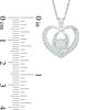 Thumbnail Image 1 of 1/4 CT. T.W. Diamond Infinity in Heart Pendant in 10K White Gold