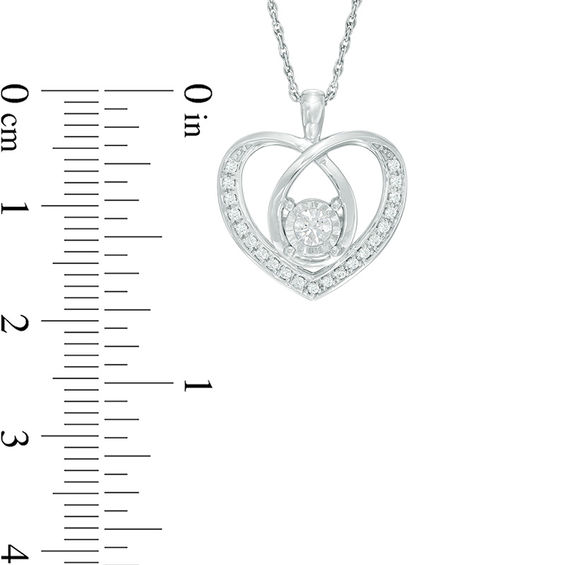 1/4 CT. T.w. Diamond Infinity in Heart Pendant in 10K White Gold