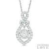 Thumbnail Image 1 of 3/8 CT. T.W. Diamond Heart with Infinity Loop Pendant in 10K White Gold