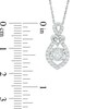 Thumbnail Image 2 of 3/8 CT. T.W. Diamond Heart with Infinity Loop Pendant in 10K White Gold