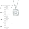 Thumbnail Image 2 of 1/3 CT. T.W. Diamond Square Frame Pendant in 10K White Gold