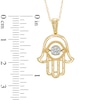 Thumbnail Image 1 of 0.07 CT. T.W. Multi-Diamond Hamsa Pendant in 10K Gold