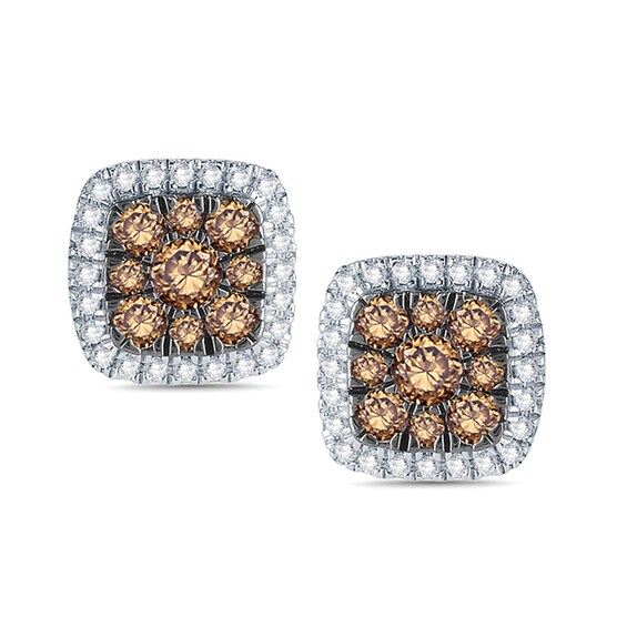 Chocolate diamond earrings zales Clearance