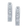 Thumbnail Image 0 of 1 CT. T.W. Diamond Hoop Earrings in 10K White Gold