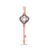 Thumbnail Image 0 of 1/6 CT. T.W. Champagne and White Diamond Key Pendant in 10K Rose Gold