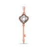 Thumbnail Image 1 of 1/6 CT. T.W. Champagne and White Diamond Key Pendant in 10K Rose Gold