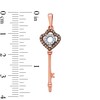 Thumbnail Image 2 of 1/6 CT. T.W. Champagne and White Diamond Key Pendant in 10K Rose Gold