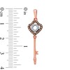 Thumbnail Image 1 of 1/6 CT. T.W. Champagne and White Diamond Key Pendant in 10K Rose Gold