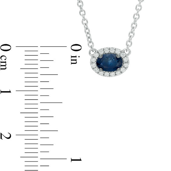 Zales Vera Wang Love Collection Oval Blue Sapphire and 1/10