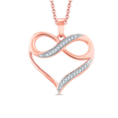 Unique Gifts Store Heart in Nevada Infinity Heart Necklace 18k Yellow Gold Finish