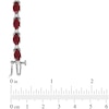 Thumbnail Image 1 of Oval Ruby and 3/8 CT. T.W. Diamond Bracelet in 14K White Gold