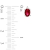 Thumbnail Image 1 of Oval Ruby and Diamond Accent Stud Earrings in 14K White Gold