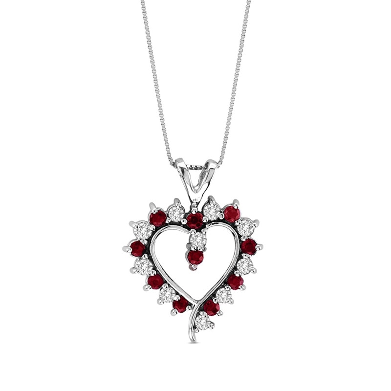 Zales online ruby heart necklace