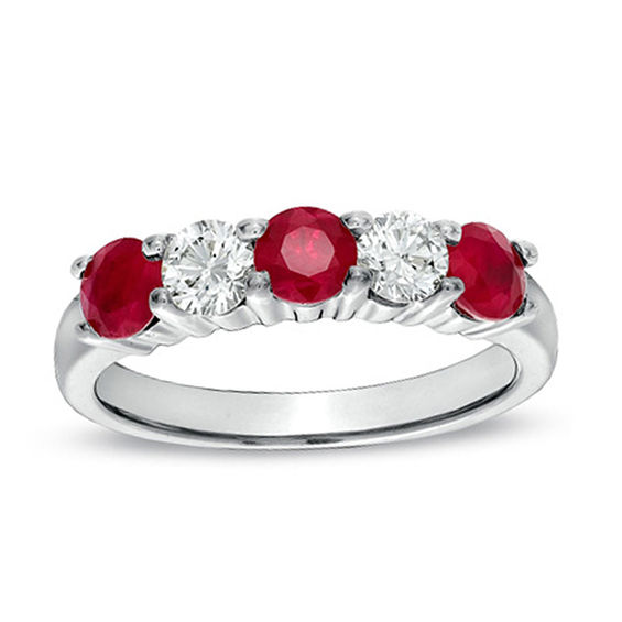 Rhodium Cubic Zirconia Red Asscher Ring - Lovisa