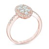 Thumbnail Image 2 of 1 CT. T.W. Multi-Diamond Oval Frame Engagement Ring in 14K Rose Gold