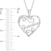 Thumbnail Image 1 of 1/15 CT. T.W. Diamond "Grandma" Heart Pendant in Sterling Silver