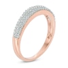 Thumbnail Image 2 of 1/5 CT. T.W. Diamond Wedding Band in Sterling Silver with Rose Rhodium