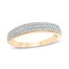 Thumbnail Image 1 of 1/5 CT. T.W. Diamond Wedding Band in Sterling Silver with Yellow Rhodium