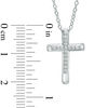 Thumbnail Image 2 of 1/8 CT. T.W. Diamond Bold Cross Pendant in 10K White Gold