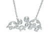 Thumbnail Image 1 of 1/20 CT. T.W. Diamond Turtle Family Necklace in Sterling Silver - 17"