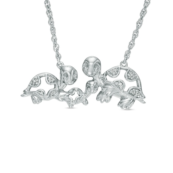 1/20 CT. T.w. Diamond Turtle Family Necklace in Sterling Silver - 17"