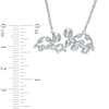 Thumbnail Image 2 of 1/20 CT. T.W. Diamond Turtle Family Necklace in Sterling Silver - 17"