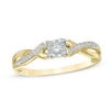 Thumbnail Image 0 of 1/10 CT. T.W. Diamond Twist Shank Promise Ring in 10K Gold
