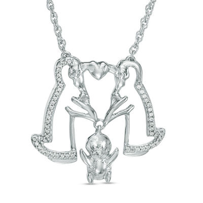 1/8 CT. T.W. Diamond Penguin Family 